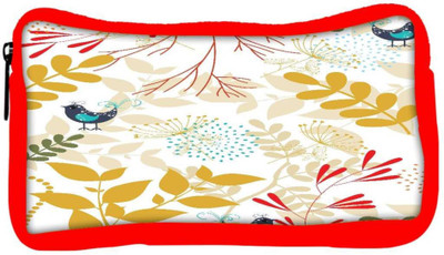 

Snoogg Eco Friendly Canvas Bird And Leaves Designer Student Pen Pencil Case Coin Purse Pouch Cosmetic Makeup Bag (RED) Pouch(Multicolor)