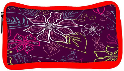 

Snoogg Eco Friendly Canvas Floral Sketch Pink Designer Student Pen Pencil Case Coin Purse Pouch Cosmetic Makeup Bag (RED) Pouch(Multicolor)