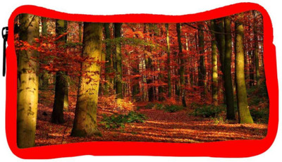 

Snoogg Eco Friendly Canvas Red Leaves Designer Student Pen Pencil Case Coin Purse Pouch Cosmetic Makeup Bag (RED) Pouch(Multicolor)