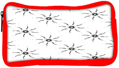 

Snoogg Eco Friendly Canvas White Pattern Designer Student Pen Pencil Case Coin Purse Pouch Cosmetic Makeup Bag (RED) Pouch(Multicolor)
