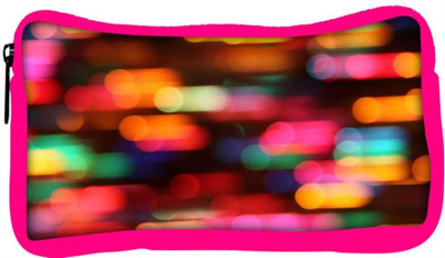 

Snoogg Eco Friendly Canvas City Lights Designer Student Pen Pencil Case Coin Purse Pouch Cosmetic Makeup Bag (PINK) Pouch(Multicolor)