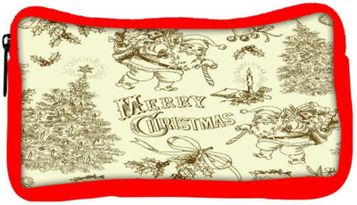

Snoogg Eco Friendly Canvas Merry Christmas Designer Student Pen Pencil Case Coin Purse Pouch Cosmetic Makeup Bag (RED) Pouch(Multicolor)