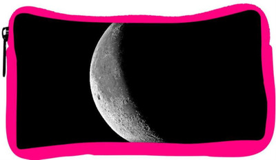 

Snoogg Eco Friendly Canvas Half Moon Designer Student Pen Pencil Case Coin Purse Pouch Cosmetic Makeup Bag (PINK) Pouch(Multicolor)