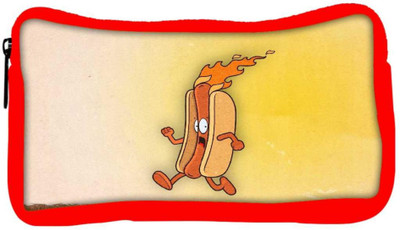 

Snoogg Eco Friendly Canvas Burning Hotdog Designer Student Pen Pencil Case Coin Purse Pouch Cosmetic Makeup Bag (RED) Pouch(Multicolor)