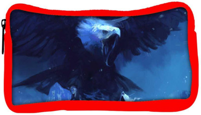 

Snoogg Eco Friendly Canvas Roaring Eagle Designer Student Pen Pencil Case Coin Purse Pouch Cosmetic Makeup Bag (RED) Pouch(Multicolor)