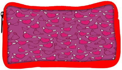 

Snoogg Eco Friendly Canvas Angel Of Hearts Designer Student Pen Pencil Case Coin Purse Pouch Cosmetic Makeup Bag (RED) Pouch(Multicolor)