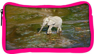 

Snoogg Eco Friendly Canvas Elephant At Night Designer Student Pen Pencil Case Coin Purse Pouch Cosmetic Makeup Bag (PINK) Pouch(Multicolor)