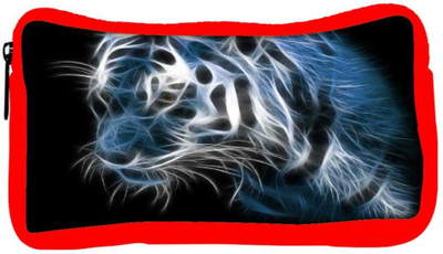 

Snoogg Eco Friendly Canvas Shine Tiger Digital Student Pen Pencil Case Coin Purse Pouch Cosmetic Makeup Bag (RED) Pouch(Multicolor)
