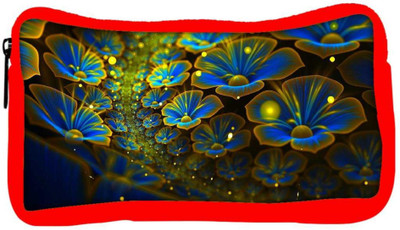 

Snoogg Eco Friendly Canvas Blue Floral Petals Designer Student Pen Pencil Case Coin Purse Pouch Cosmetic Makeup Bag (RED) Pouch(Multicolor)