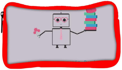 

Snoogg Eco Friendly Canvas Happy Valentine'S Day Designer Student Pen Pencil Case Coin Purse Pouch Cosmetic Makeup Bag (RED) Pouch(Multicolor)