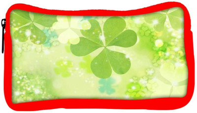 

Snoogg Eco Friendly Canvas Floral Leaves Designer Student Pen Pencil Case Coin Purse Pouch Cosmetic Makeup Bag (RED) Pouch(Multicolor)