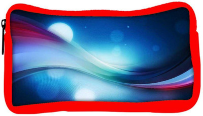 

Snoogg Eco Friendly Canvas Bubbles And Strips Designer Student Pen Pencil Case Coin Purse Pouch Cosmetic Makeup Bag (RED) Pouch(Multicolor)