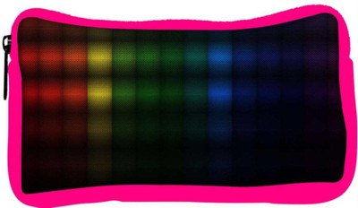 

Snoogg Eco Friendly Canvas Colorful Blocks Designer Student Pen Pencil Case Coin Purse Pouch Cosmetic Makeup Bag (PINK) Pouch(Multicolor)