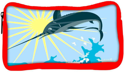 

Snoogg Eco Friendly Canvas Blue Marlin Fish Jumping Retro Student Pen Pencil Case Coin Purse Pouch Cosmetic Makeup Bag (RED) Pouch(Multicolor)