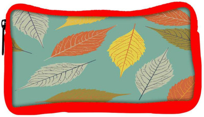 

Snoogg Eco Friendly Canvas Colorful Leaves Designer Student Pen Pencil Case Coin Purse Pouch Cosmetic Makeup Bag (RED) Pouch(Multicolor)