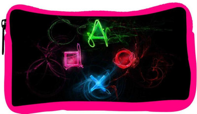 

Snoogg Eco Friendly Canvas Neon Playstation Buttons Designer Student Pen Pencil Case Coin Purse Pouch Cosmetic Makeup Bag (PINK) Pouch(Multicolor)