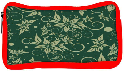 

Snoogg Eco Friendly Canvas Green Flowers Designer Student Pen Pencil Case Coin Purse Pouch Cosmetic Makeup Bag (RED) Pouch(Multicolor)