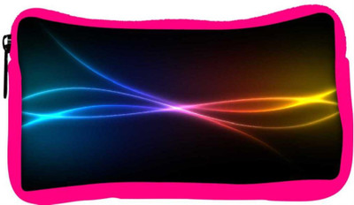 

Snoogg Eco Friendly Canvas Multicolor Rays Designer Student Pen Pencil Case Coin Purse Pouch Cosmetic Makeup Bag (PINK) Pouch(Multicolor)