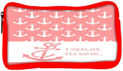 

Snoogg Eco Friendly Canvas I Refuse To Sink Pink Student Pen Pencil Case Coin Purse Pouch Cosmetic Makeup Bag (RED) Pouch(Multicolor)