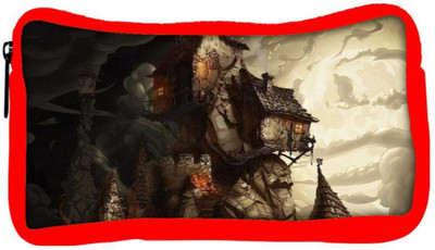 

Snoogg Eco Friendly Canvas Haunted Mansion 2691 Student Pen Pencil Case Coin Purse Pouch Cosmetic Makeup Bag (RED) Pouch(Multicolor)