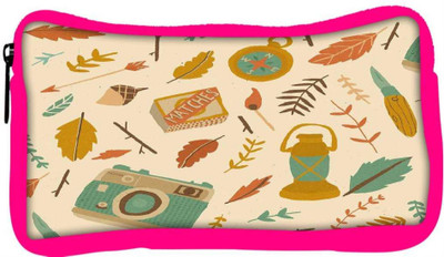 

Snoogg Eco Friendly Canvas Traveller Pattern Student Pen Pencil Case Coin Purse Pouch Cosmetic Makeup Bag (PINK) Pouch(Multicolor)