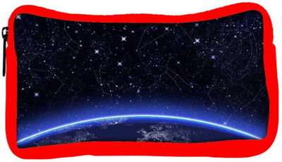 

Snoogg Eco Friendly Canvas Abstract Stars Designer Student Pen Pencil Case Coin Purse Pouch Cosmetic Makeup Bag (RED) Pouch(Multicolor)