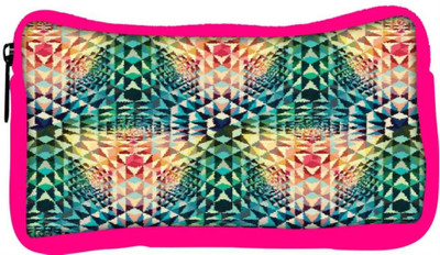 

Snoogg Eco Friendly Canvas Mosaic 2660 Student Pen Pencil Case Coin Purse Pouch Cosmetic Makeup Bag (PINK) Pouch(Multicolor)