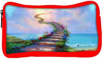 

Snoogg Eco Friendly Canvas Stairs To Heaven Designer Student Pen Pencil Case Coin Purse Pouch Cosmetic Makeup Bag (RED) Pouch(Multicolor)