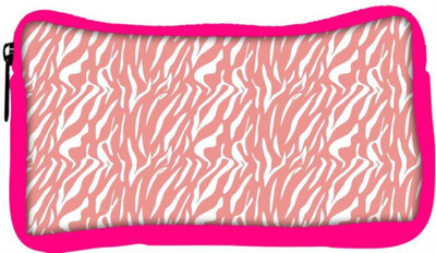 

Snoogg Eco Friendly Canvas White Strips Cream Pattern Designer Student Pen Pencil Case Coin Purse Pouch Cosmetic Makeup Bag (PINK) Pouch(Multicolor)