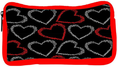 

Snoogg Eco Friendly Canvas Red And Grey Hearts Designer Student Pen Pencil Case Coin Purse Pouch Cosmetic Makeup Bag (RED) Pouch(Multicolor)