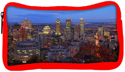 

Snoogg Eco Friendly Canvas Colorful City At Night Designer Student Pen Pencil Case Coin Purse Pouch Cosmetic Makeup Bag (RED) Pouch(Multicolor)