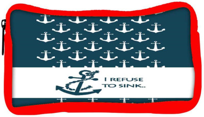 

Snoogg Eco Friendly Canvas I Refuse To Sink Student Pen Pencil Case Coin Purse Pouch Cosmetic Makeup Bag (RED) Pouch(Multicolor)