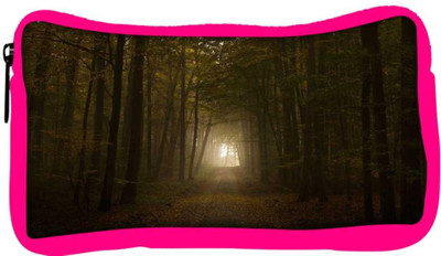 

Snoogg Eco Friendly Canvas Way To Forest Designer Student Pen Pencil Case Coin Purse Pouch Cosmetic Makeup Bag (PINK) Pouch(Multicolor)