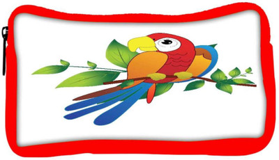 

Snoogg Eco Friendly Canvas Parrot On Branch Illustration Student Pen Pencil Case Coin Purse Pouch Cosmetic Makeup Bag (RED) Pouch(Multicolor)