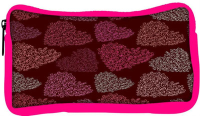 

Snoogg Eco Friendly Canvas Multicolor Hearts Designer Student Pen Pencil Case Coin Purse Pouch Cosmetic Makeup Bag (PINK) Pouch(Multicolor)