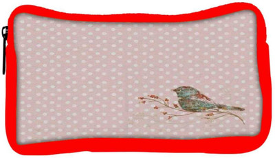 

Snoogg Eco Friendly Canvas Bird Grunge Student Pen Pencil Case Coin Purse Pouch Cosmetic Makeup Bag (RED) Pouch(Multicolor)