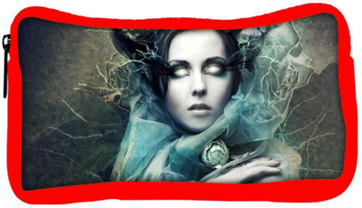 

Snoogg Eco Friendly Canvas Scary Woman Fantasy Designer Student Pen Pencil Case Coin Purse Pouch Cosmetic Makeup Bag (RED) Pouch(Multicolor)