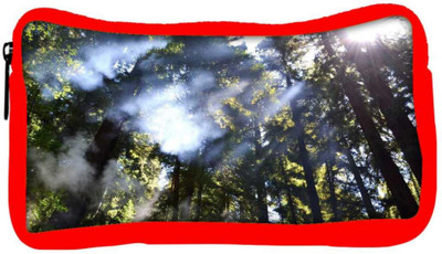 

Snoogg Eco Friendly Canvas Smoked Forest Designer Student Pen Pencil Case Coin Purse Pouch Cosmetic Makeup Bag (RED) Pouch(Multicolor)
