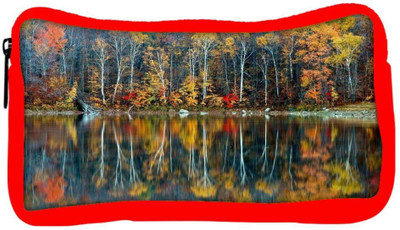 

Snoogg Eco Friendly Canvas Golden Reflection Nature Designer Student Pen Pencil Case Coin Purse Pouch Cosmetic Makeup Bag (RED) Pouch(Multicolor)