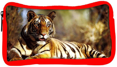 

Snoogg Eco Friendly Canvas Croaching Tiger Designer Student Pen Pencil Case Coin Purse Pouch Cosmetic Makeup Bag (RED) Pouch(Multicolor)