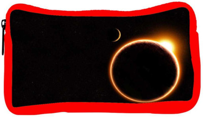

Snoogg Eco Friendly Canvas Black Solar Designer Student Pen Pencil Case Coin Purse Pouch Cosmetic Makeup Bag (RED) Pouch(Multicolor)