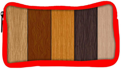 

Snoogg Eco Friendly Canvas Color Wood Samples Vector Student Pen Pencil Case Coin Purse Pouch Cosmetic Makeup Bag (RED) Pouch(Multicolor)