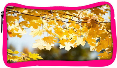 

Snoogg Eco Friendly Canvas Orange Leaves Designer Student Pen Pencil Case Coin Purse Pouch Cosmetic Makeup Bag (PINK) Pouch(Multicolor)