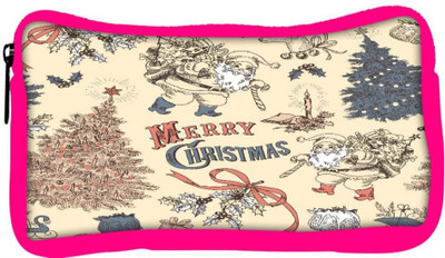 

Snoogg Eco Friendly Canvas Merry Christmas Skin Designer Student Pen Pencil Case Coin Purse Pouch Cosmetic Makeup Bag (PINK) Pouch(Multicolor)