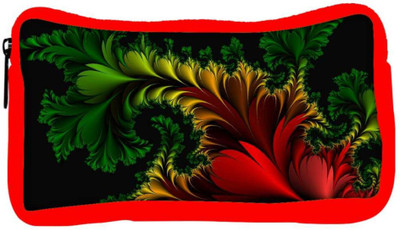 

Snoogg Eco Friendly Canvas Fractal Feathers Abstract Designer Student Pen Pencil Case Coin Purse Pouch Cosmetic Makeup Bag (RED) Pouch(Multicolor)