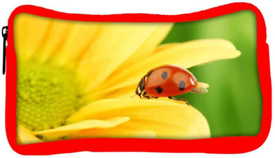 

Snoogg Eco Friendly Canvas Small Insect Designer Student Pen Pencil Case Coin Purse Pouch Cosmetic Makeup Bag (RED) Pouch(Multicolor)