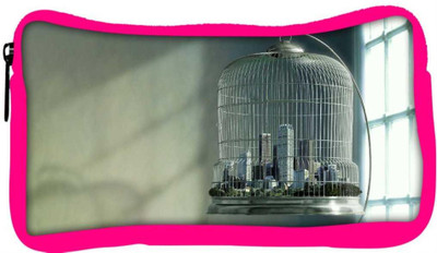 

Snoogg Eco Friendly Canvas City In A Cage Designer Student Pen Pencil Case Coin Purse Pouch Cosmetic Makeup Bag (PINK) Pouch(Multicolor)