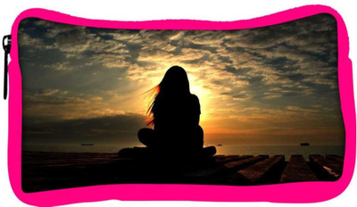

Snoogg Eco Friendly Canvas Girl Silhouette In The Sunset Light Designer Student Pen Pencil Case Coin Purse Pouch Cosmetic Makeup Bag (PINK) Pouch(Multicolor)