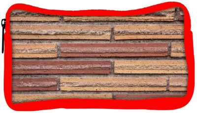 

Snoogg Eco Friendly Canvas Bricks On The Wall Designer Student Pen Pencil Case Coin Purse Pouch Cosmetic Makeup Bag (RED) Pouch(Multicolor)