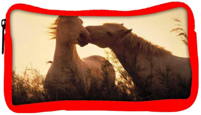 

Snoogg Eco Friendly Canvas White Horses Designer Student Pen Pencil Case Coin Purse Pouch Cosmetic Makeup Bag (RED) Pouch(Multicolor)